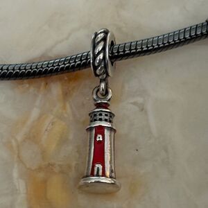 Pandora 925 Sterling Silver ALE Glow-in-the-dark Lighthouse Dangle Charm